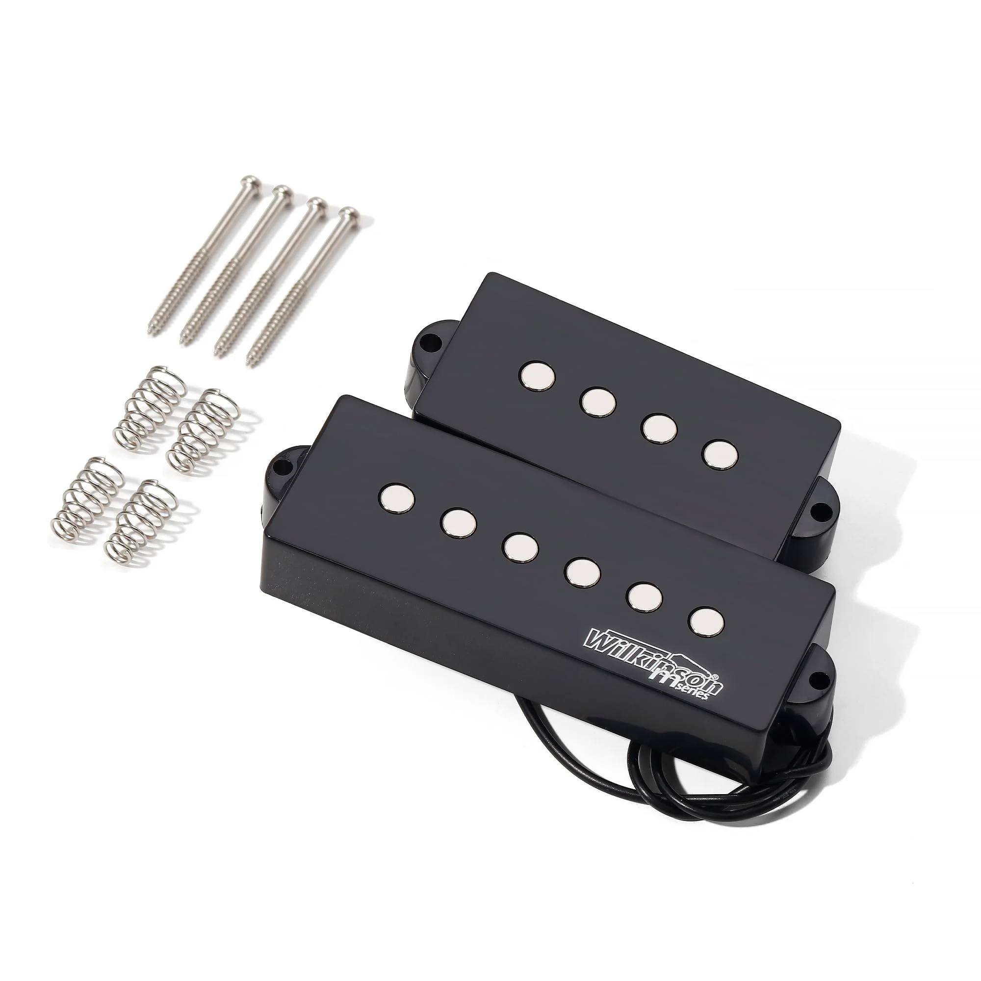 Wilkinson M Series WOPB5 Variable Gauss Ceramic Bass Pickups Humbucker Pickups Set for PB Style 5 strings Electric Bass Guitar, Black (WOPB5) WOPB5 Black