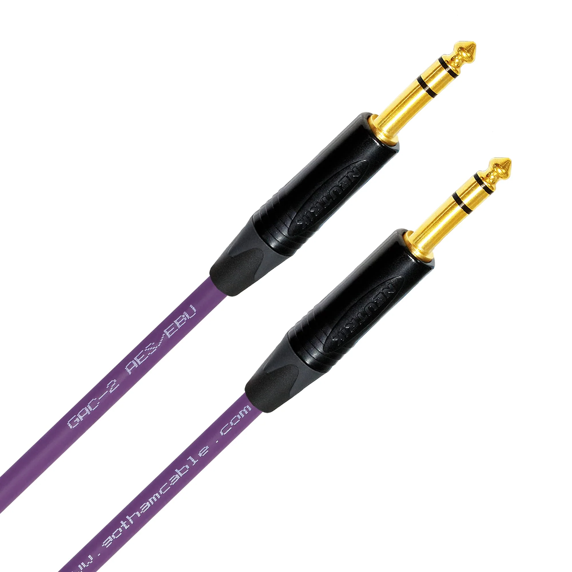 WORLDS BEST CABLES 20 Foot - Gotham GAC-2 AES/EBU (Purple) – Low-Loss, 2xCore 2xShielded Balanced Digital & Analog Audio Cable w/Neutrik NP3X-B ¼ Inch (6.35mm) TRS Plugs - Custom Made - Image 5