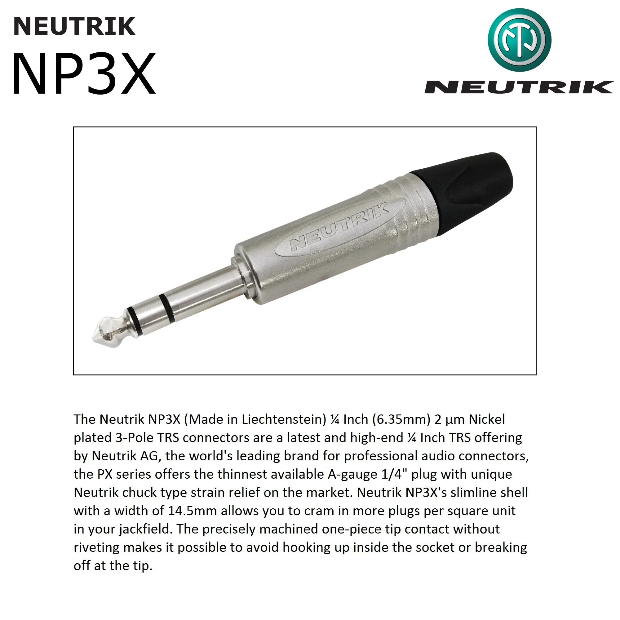 WORLDS BEST CABLES - 20 Foot - Gotham GAC-4/1 Star-Quad Stereo Headphone Extension Cable & Neutrik TRS Plug to Neutrik-Rean ¼ inch 3-Pole Jack + 3.5 mm Plug to ¼ inch Jack Adapter - Custom Made - Image 6