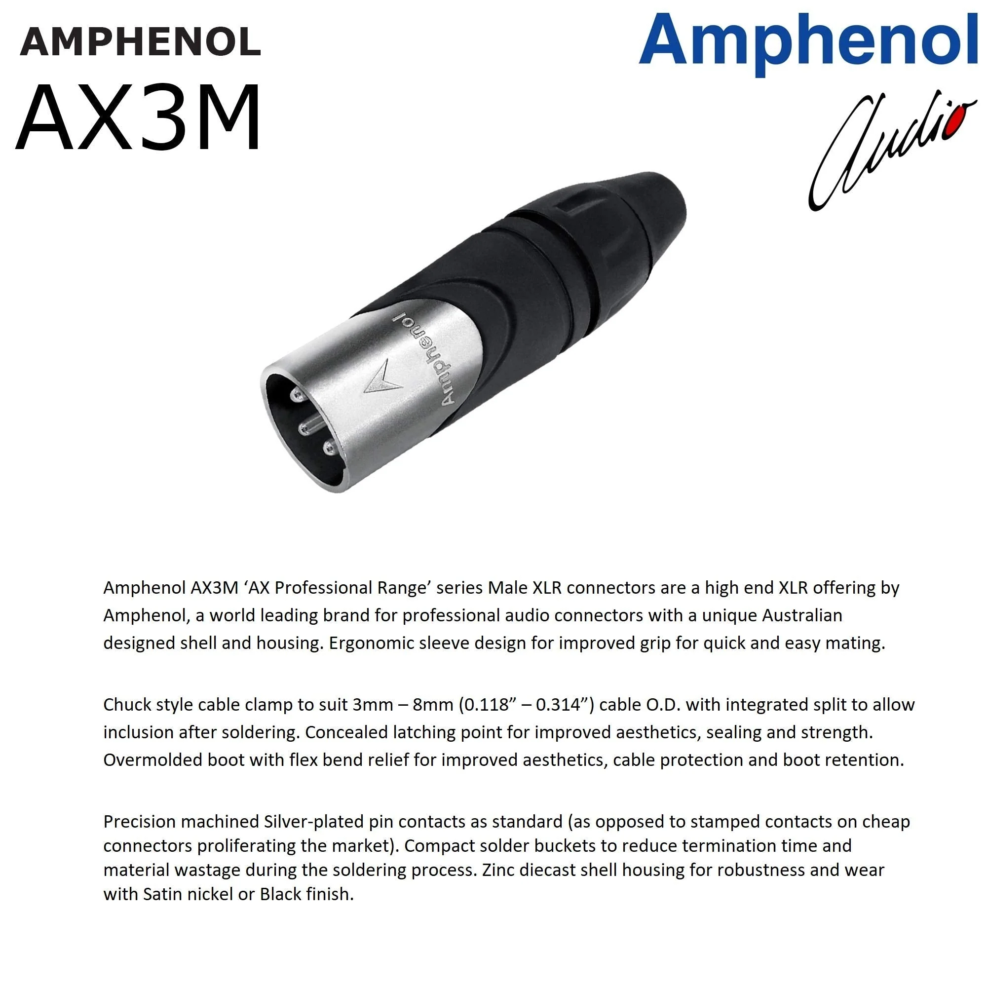 WORLDS BEST CABLES 3 Units - 15 Foot - Gotham GAC-4/1 (Black) - Star Quad, Dual Shielded Balanced Male to Female Microphone Cables with Amphenol AX3M & AX3F Silver XLR Connectors - Custom Made - Image 6