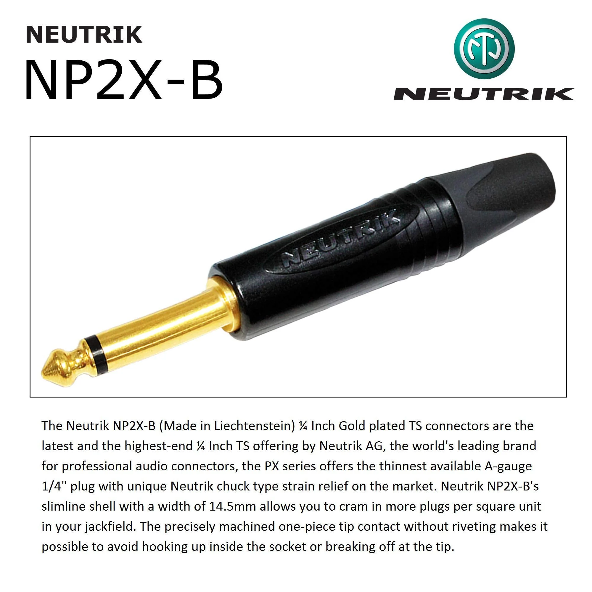 WORLDS BEST CABLES 50 Foot - Gotham GAC-1 Ultra Pro - Premium Low-Cap (21 pf/F) Guitar Bass Instrument Cable w/Neutrik Gold Straight to Angled (Silent Plug) ¼ inch (6.35mm) TS Plugs - Custom Made - Image 7