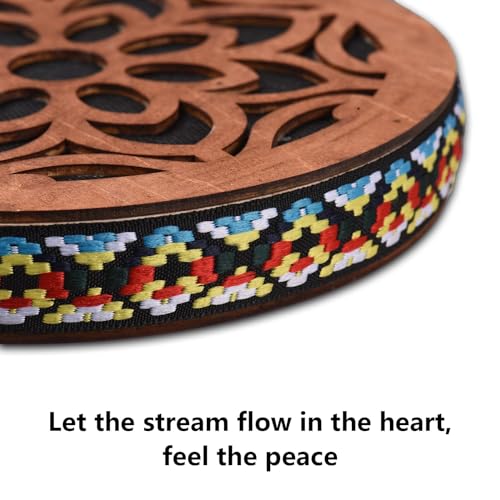 Yinhing Stream Drum, Birch Hand Drum, 8-inch, Onomatopoeia Music, Portable, Handcrafted Authenticity, Artistic Design - Image 3