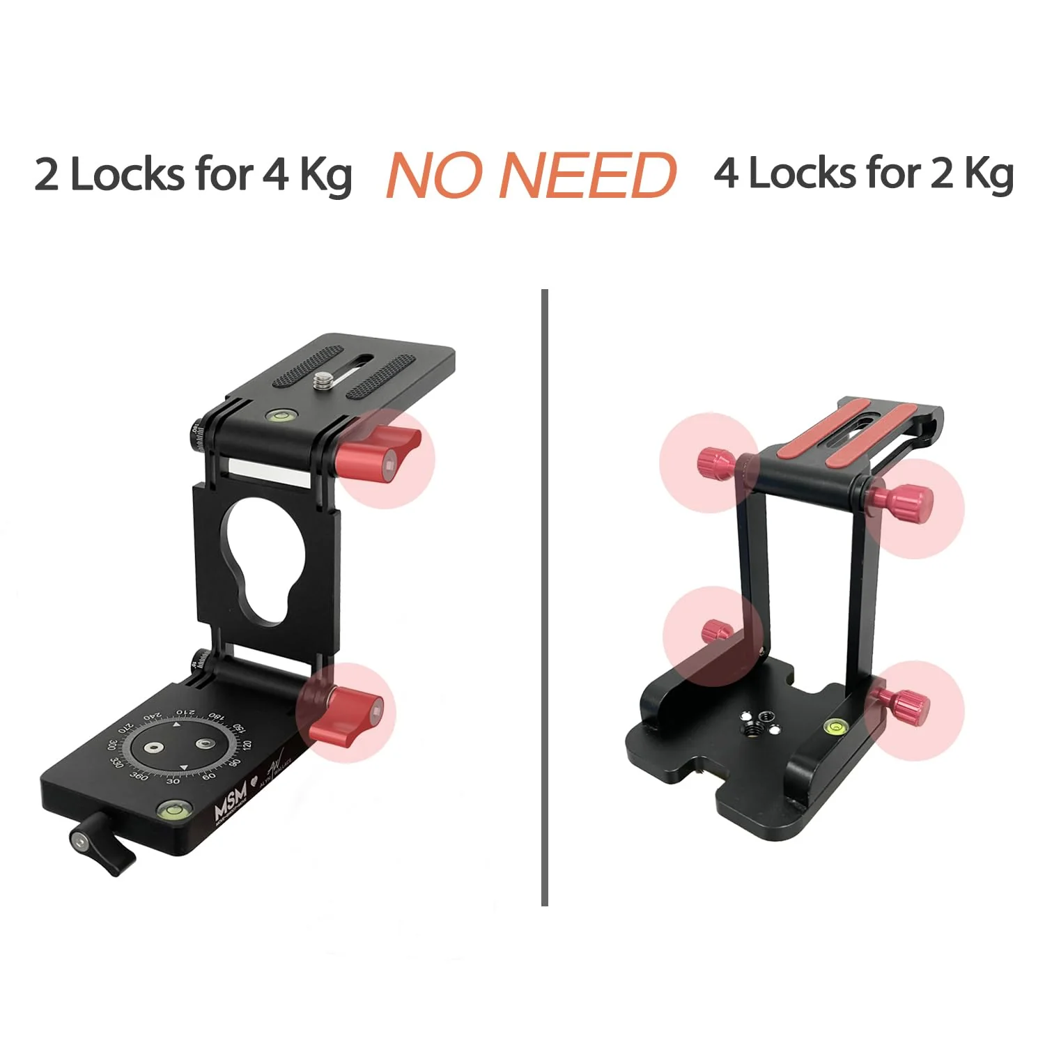 Z Flex Tilt Tripod Head - Flexible Angle Pan & Tilt Head/Universal Multiway Camera Tripod Connecting to Monopod Slider Rail Stabilizer Gimbal|Compact Folding Z Bracket Mount Fits Most DSLR Camera 4 Kg Version - Image 4